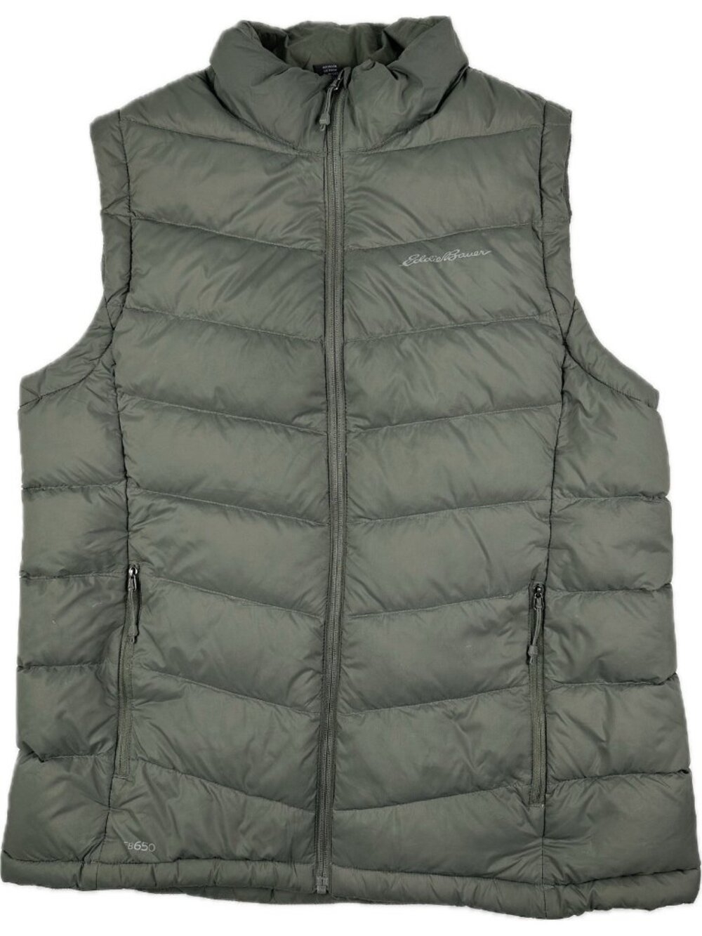 Eddie Bauer Women’s Eb650 Down Puffer Vest Size Large Green